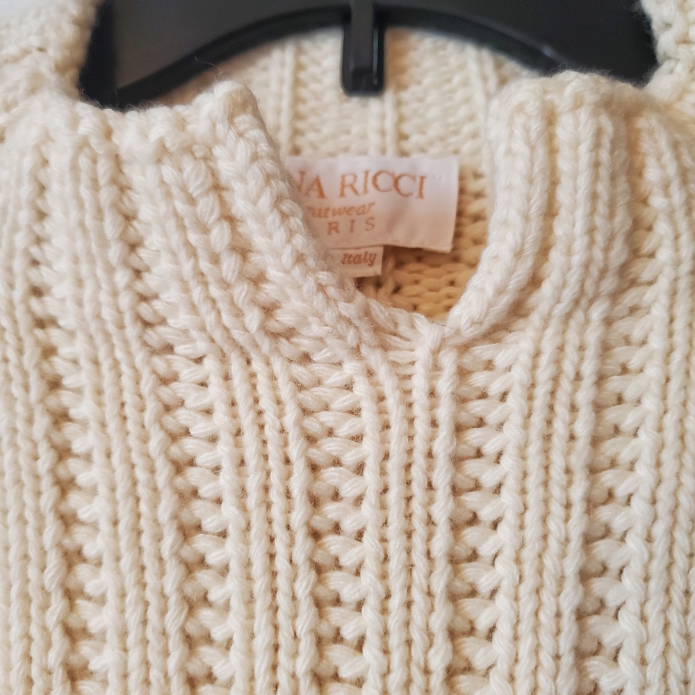 Nina Ricci Chunky knit‎ cream sweater